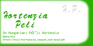 hortenzia peli business card
